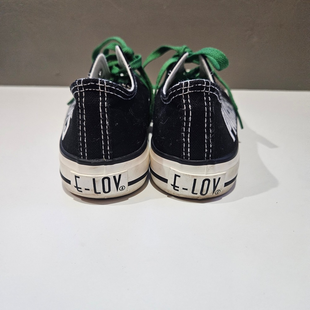 Green Bay Packers Canvas Low Top Sneakers Black Green Women's Size 39 8.5 E-LOV - Picture 5 of 12